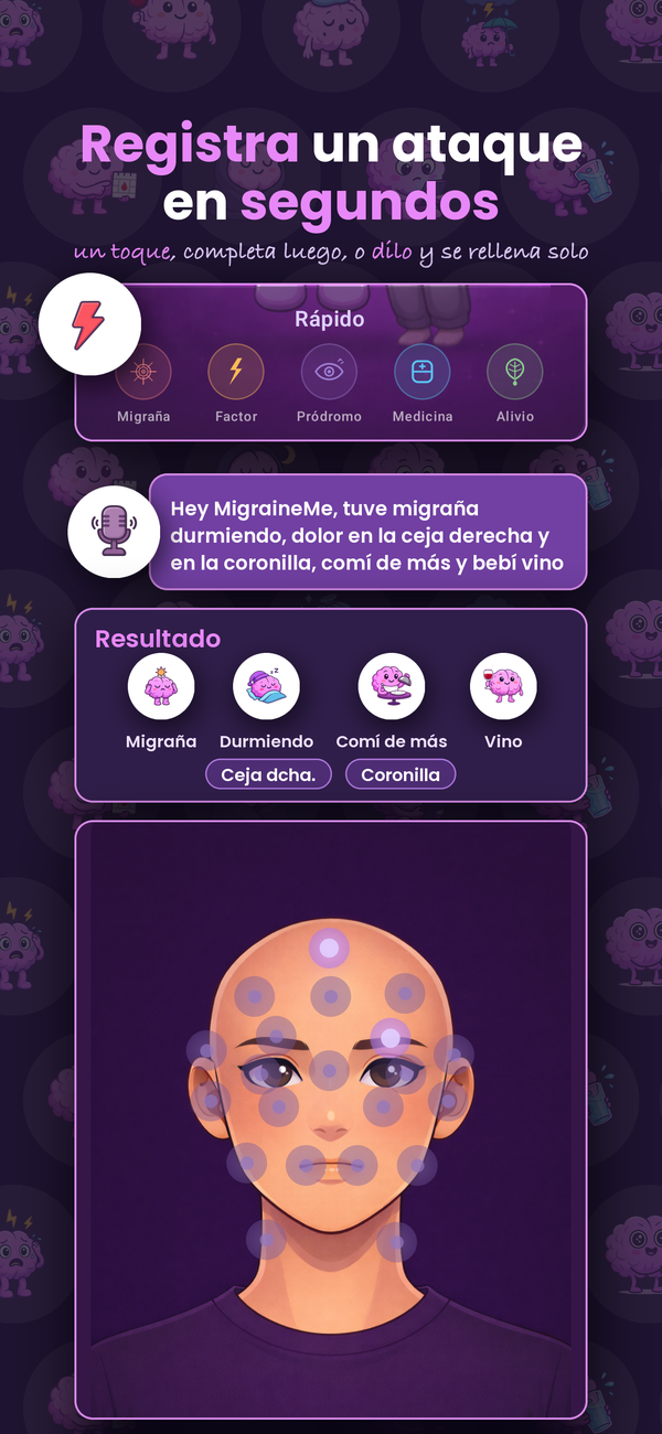 Registra un ataque en segundos, o dilo en voz alta